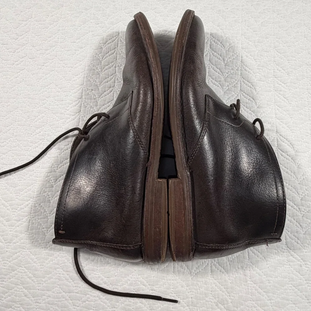 Trask Chukka Boots Mens 12M Dark Brown Leather Core Aesthetic EUC 30-2162‎